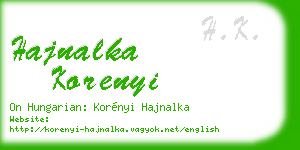 hajnalka korenyi business card